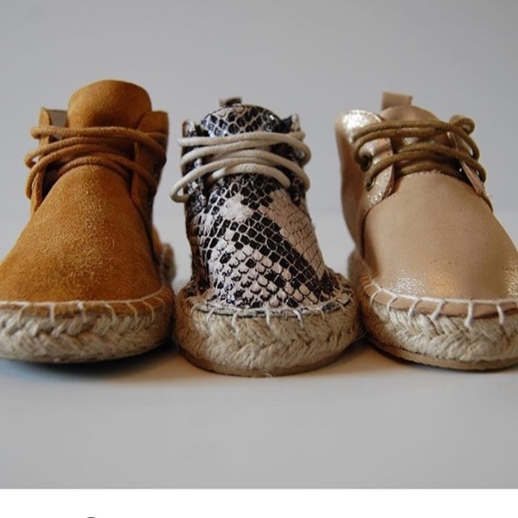 Leather High Top Espadrilles - Snakeskin - Picture 3 of 4